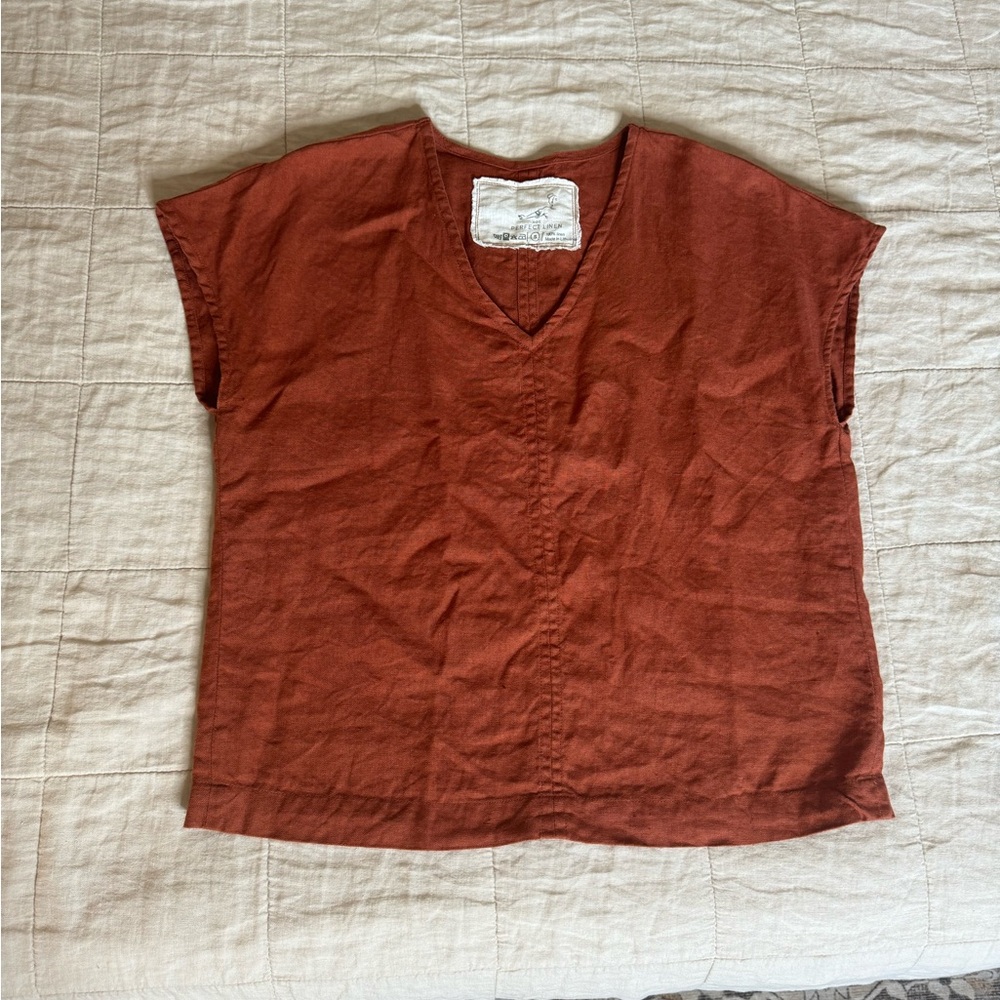 notPERFECTLINEN Malta Boxy Linen Top